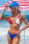 Cupshe American Dream Colorblock Bikini Set In Multi