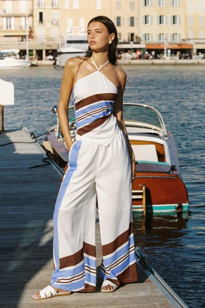 Cupshe Aperitif Hour Striped Pants In White
