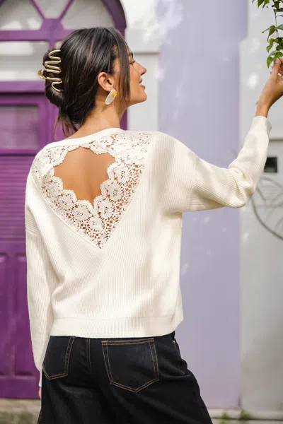 Cupshe Apple Of My Eye Beige Sweater In White