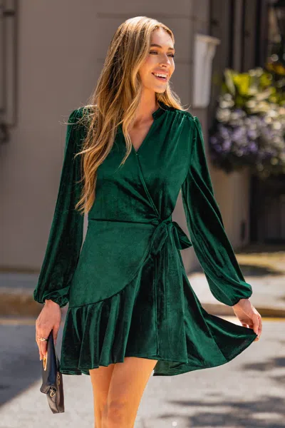 Cupshe At Candlelight Green Mini Dress
