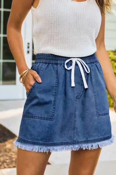 Cupshe At The Dock Blue Mini Skirt In Multi