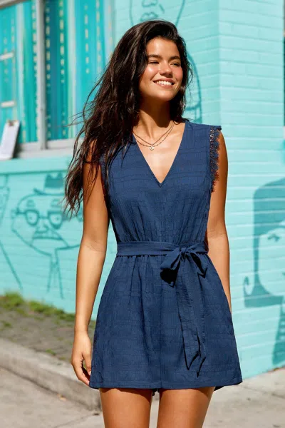 Cupshe Atx Energy Blue Romper