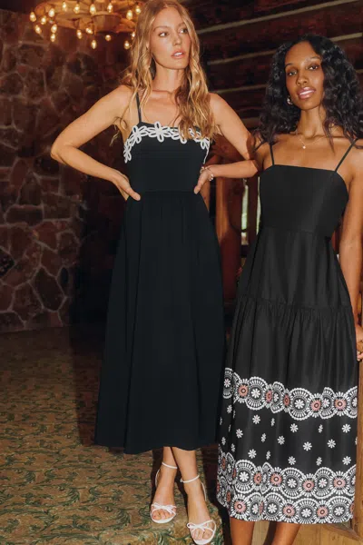 Cupshe August Bloom Floral Maxi Dress In Black