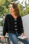 Cupshe Autumn Glow Black Cardigan In Black