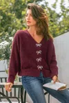 Cupshe Autumn Glow Red Cardigan In Burgundy