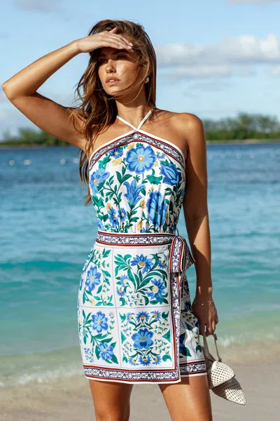 Cupshe Bahamas State Of Mind Bahama Honey Mini Dress In Blue