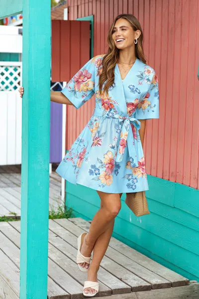 Cupshe Bahamas State Of Mind Barefoot In Bimini Mini Dress In Multi