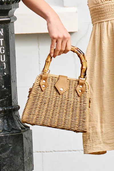 Cupshe Bamboo Straw Bag In Nude