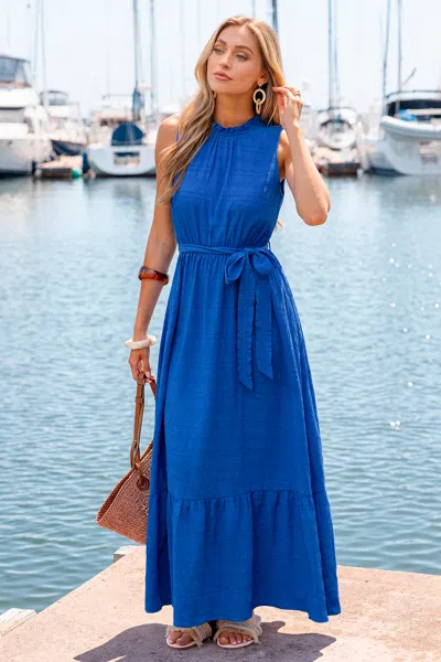 Cupshe Be My Guest Blue Maxi Dress