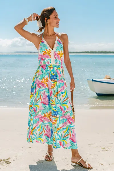 Cupshe Beach State Tropical Maxi Dress In Multi