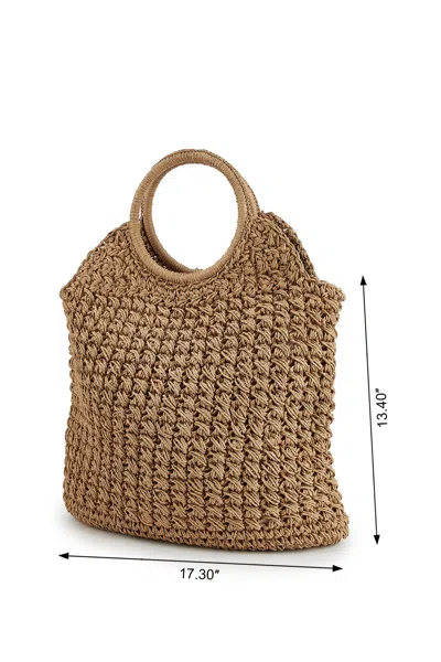 Cupshe Beachside Bliss Straw Tote Bag In Brown