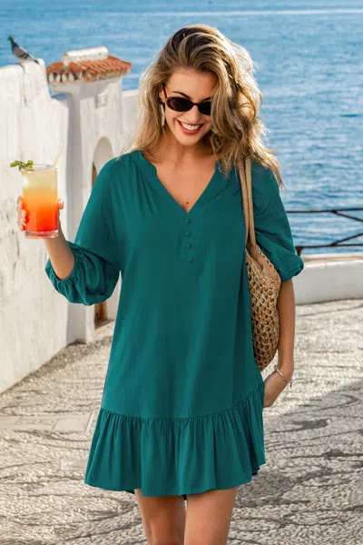 Cupshe Believer Aqua Mini Dress In Blue