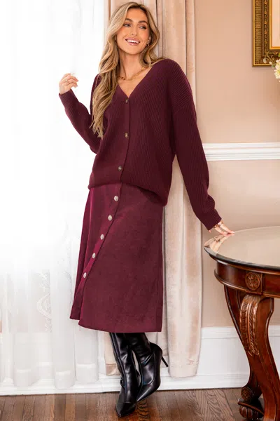 Cupshe Berry Jam Red Cardigan In Purple