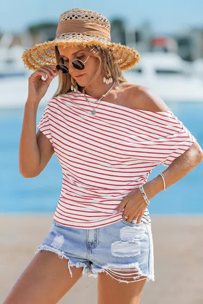 Cupshe Big Attitude Striped Top In Pink