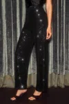 Cupshe Black Sequins Wide Leg Jersey Pants In Black