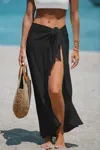 Cupshe Black Side Tie Midi Sarong