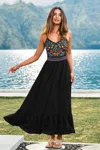 Cupshe Bloom On Floral Maxi Dress In Black