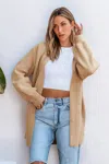 Cupshe Blow Me Away Khaki Cardigan In Brown