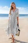 Cupshe Boho Handkerchief Hem Midi Dress