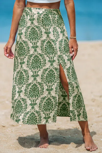 Cupshe Boho Paisley Cover-up Sarong In Green