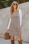 Cupshe Bookmark Plaid Mini Dress