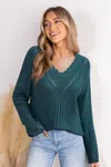 Cupshe Breathe Deep Green Sweater In Blue