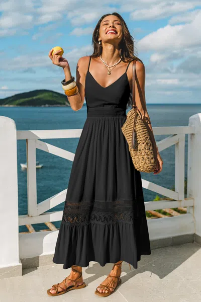 Cupshe Breathtaking Black Maxi Dress