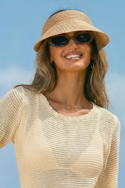 Cupshe Bright Sun Straw Visor In Brown