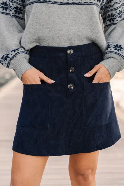 Cupshe Brunch Date Blue Mini Skirt