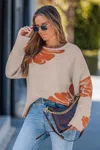 Cupshe Brunch Ready Floral Sweater In Neutral