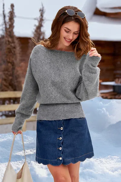 Cupshe Bubbles Only Grey Sweater In Gray