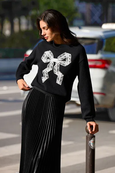 Cupshe By A Thread Black Sweater
