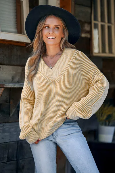 Cupshe By Your Side Yellow Sweater