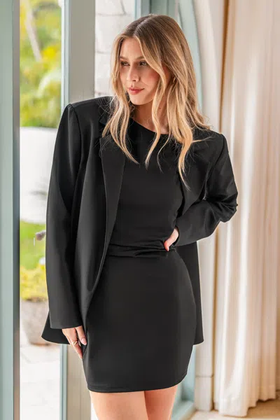 Cupshe Call It A Day Black Blazer