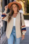 Cupshe Campus Classic Striped Cardigan In Neutral