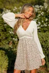 Cupshe Can't Help Blushing Floral Mini Dress In White