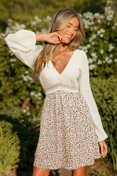 Cupshe Can't Help Blushing Floral Mini Dress
