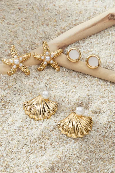 Cupshe Capri Gold-tone Earrings Set