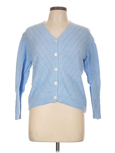 Pre-owned Cupshe Cardigan Sweater In Blue
