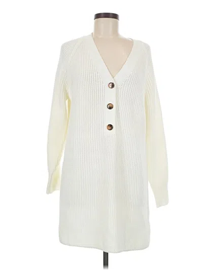 Pre-owned Cupshe Cardigan Sweater In Ivory