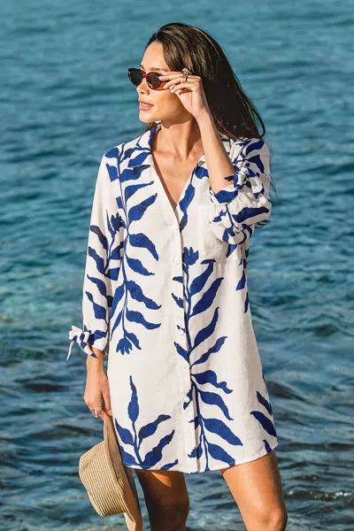 Cupshe Carpe Diem Tropical Cover-up Mini Dress In Multi