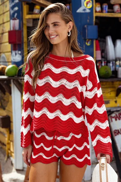 Cupshe Castaway Cutie Striped Cover-up Top In Multi