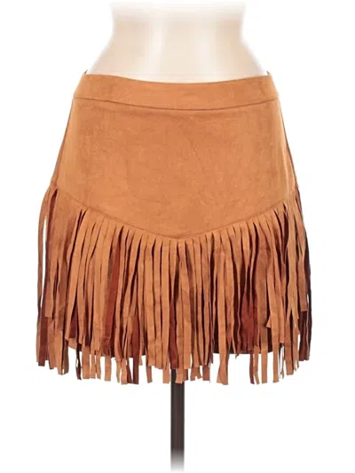 Pre-owned Cupshe Casual Skirt In Brown