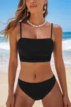 Cupshe Caviar Chic Black Bikini Set In Black