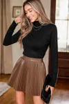 Cupshe Celebrity Crush Brown Mini Skirt In Neutral