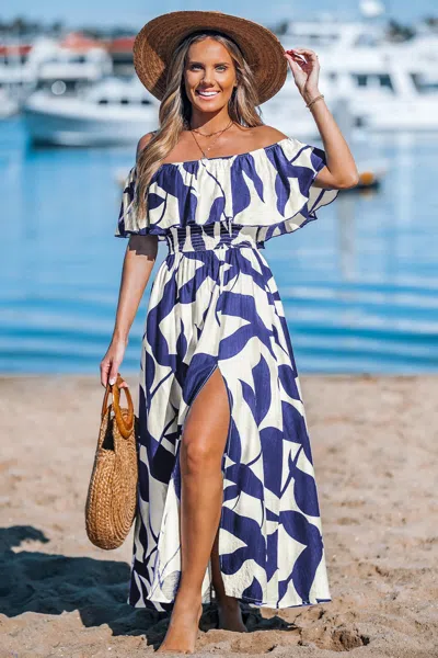 Cupshe Chasing Sunsets Abstract Maxi Dress