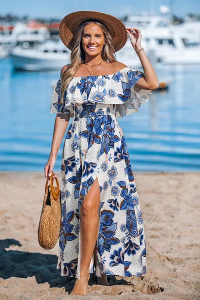 Cupshe Chasing Sunsets Floral Maxi Dress In Multi
