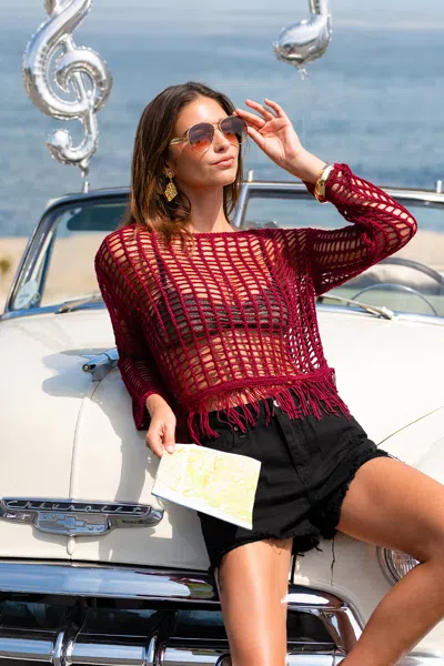 Cupshe Cherry Soda Red Cover-up Top