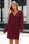 Cupshe Chill Vibes Red Sweater Dress