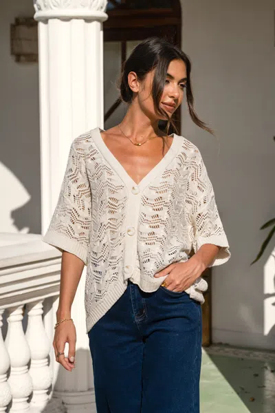Cupshe Claim To Fame Beige Cardigan